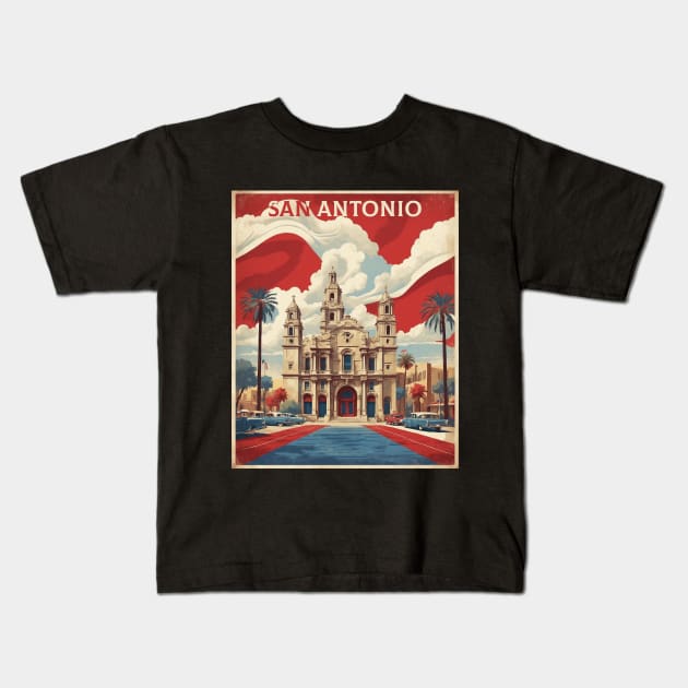 San Antonio Texas United States of America Tourism Vintage Travel Kids T-Shirt by TravelersGems